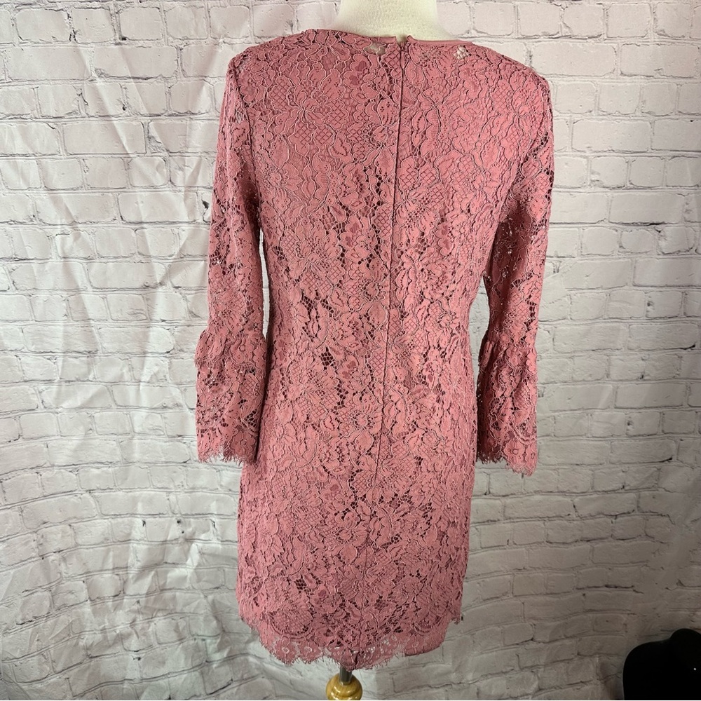 Banana Republic Lace overlay sheath pencil Dress womens 6 fairy wedding easter - Picture 3 of 9